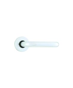 Aluminium Round Rose Latch Round Bar 19mm Satin Anodised Set