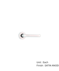 Aluminium Round Rose Latch Round Bar 19mm Satin Anodised Set