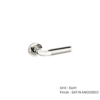 Alnwick Round Rose Latch Polished/Satin Chrome and Matt Black Set