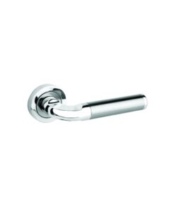 Alnwick Round Rose Latch Polished/Satin Chrome and Matt Black Set