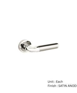 Alnwick Round Rose Latch Polished/Satin Chrome and Matt Black Set