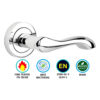 Berkeley Round Rose Latch To En1906 (Part 3) - 117mm x 52mm x10mm Set - Available in Multiple Finishes