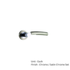 Wallingford Round Rose Latch Other Chrome / Satin Chrome Set
