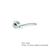 Woodcroft Round Rose Latch Other Chrome / Satin Chrome Set