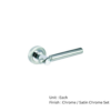 Peveril Round Rose Latch Other Chrome / Satin Chrome Set
