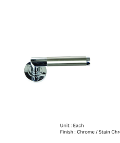 Hedingham Round Rose Latch Other Chrome / Satin Chrome and Matt Black Set