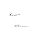Hever Round Rose Latch Other Chrome / Satin Chrome Set