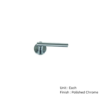 Wingfield Round Rose Latch - Polished Chrome and Satin Chrome Set