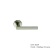 Bodiam Round Rose Latch - Polished Chrome and Satin Chrome Set