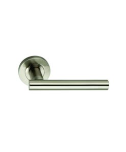 Bodiam Round Rose Latch - Polished Chrome and Satin Chrome Set