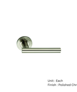 Bodiam Round Rose Latch - Polished Chrome and Satin Chrome Set