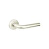 Stainless Steel Round Rose Latch - Radius Satin Stainless Set