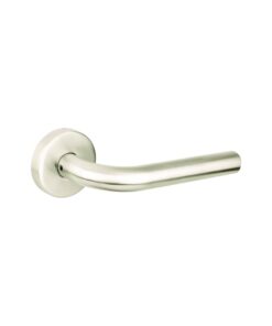 Stainless Steel Round Rose Latch - Radius Satin Stainless Set