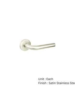 Stainless Steel Round Rose Latch - Radius Satin Stainless Set