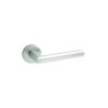 Stainless Steel Round Rose Latch - Mitred Satin Stainless Set