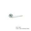 Stainless Steel Round Rose Latch - Mitred Satin Stainless Set