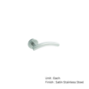 Stainless Steel Round Rose Latch - Arched Satin Stainless Set