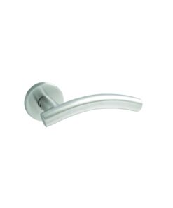 Stainless Steel Round Rose Latch - Arched Satin Stainless Set