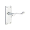 Contract Vict Scroll Latch Furniture - Zinc Polished Electro Brass Set