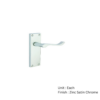 Contract Vict Scroll Latch Furniture - Zinc Satin Chrome Set