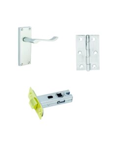 Contract Victorian Scroll Internal Latch Pack - Zinc Satin Chrome Pack