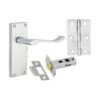 Contract Victorian Scroll Internal Latch Pack - Zinc Chrome Plated Pack