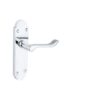 Shaped Scroll Latch Furniture (Carisbrooke) To En1906 (Pt3) Satin Chrome Set