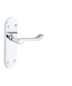 Shaped Scroll Latch Furniture (Carisbrooke) To En1906 (Pt3) Satin Chrome Set
