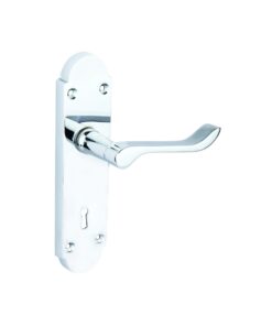 Shaped Scroll Lock Furniture (Carisbrooke) To En1906 (Pt3) Polished Chrome Set