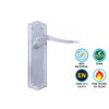 Orford Long Latch Furniture To En1906 (Pt3) - Chrome Plated and Satin Nickel Plated Set