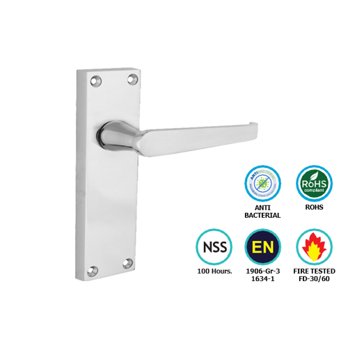Victorian Latch Furniture Straight To En1906(Part3) Satin Chrome Set 2 Victorian Latch Furniture Straight To En1906(Part3) Satin Chrome Set