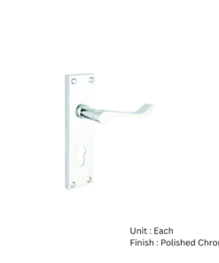 Victorian Scroll Latch Furniture To En1906 (Part 3) Polished Chrome Set
