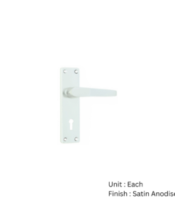 Whitworth Aluminium Lock Handle Satin Anodised Set