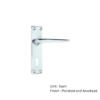 Brunel Lock Furniture Polished And Anodised Set