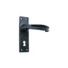 Black Antique Narrow Lock Furniture - Durham 151 X 41mm Epoxy Black Set