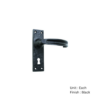 Black Antique Narrow Lock Furniture - Durham 151 X 41mm Epoxy Black Set
