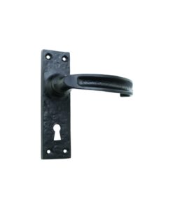 Black Antique Narrow Lock Furniture - Durham 151 X 41mm Epoxy Black Set