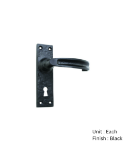 Black Antique Narrow Lock Furniture - Durham 151 X 41mm Epoxy Black Set