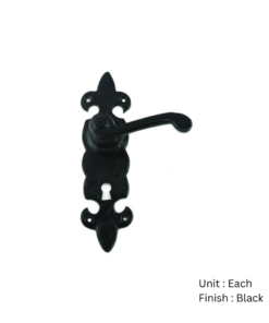Black Antique Ornate Lock Furniture - Belvoir Epoxy Black Set