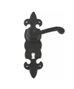 Black Antique Ornate Lock Furniture - Belvoir - Prepack 151 X 41mm Epoxy Black Set