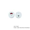 Aluminium Concealed Bathroom Indicator 51mm Satin Anodised Set