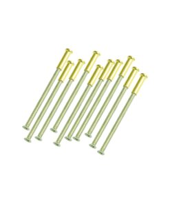 R/Rose Back To Back Fixing Screws X10 75mm Zinc And Yellow Passivated Each