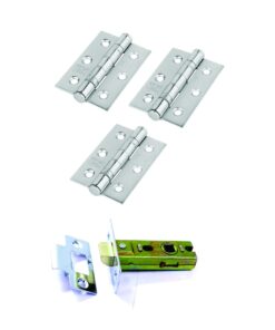 CE Fire Door Pack - 1½ Pair 451 BB (75mm) / Tubular Latch (63mm)