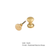 Victorian Rim Knob Set 53mm Polished Electro Brass Set