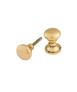 Victorian Rim Knob Set 53mm Polished Electro Brass Set