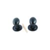 Black Antique Oval Mortice Knob Furniture 60mm Epoxy Black Set