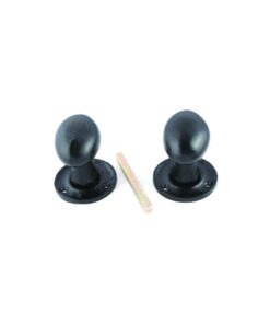 Black Antique Oval Mortice Knob Furniture 60mm Epoxy Black Set