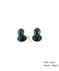 Black Antique Oval Mortice Knob Furniture 60mm Epoxy Black Set