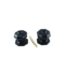 Black Antique Octagonal Mortice Knob Furniture 66mm Epoxy Black Set