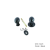 Black Antique Oval Rim Knob Furniture 60mm Epoxy Black Set